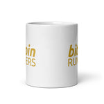 Bitcoin Runners White Glossy Mug