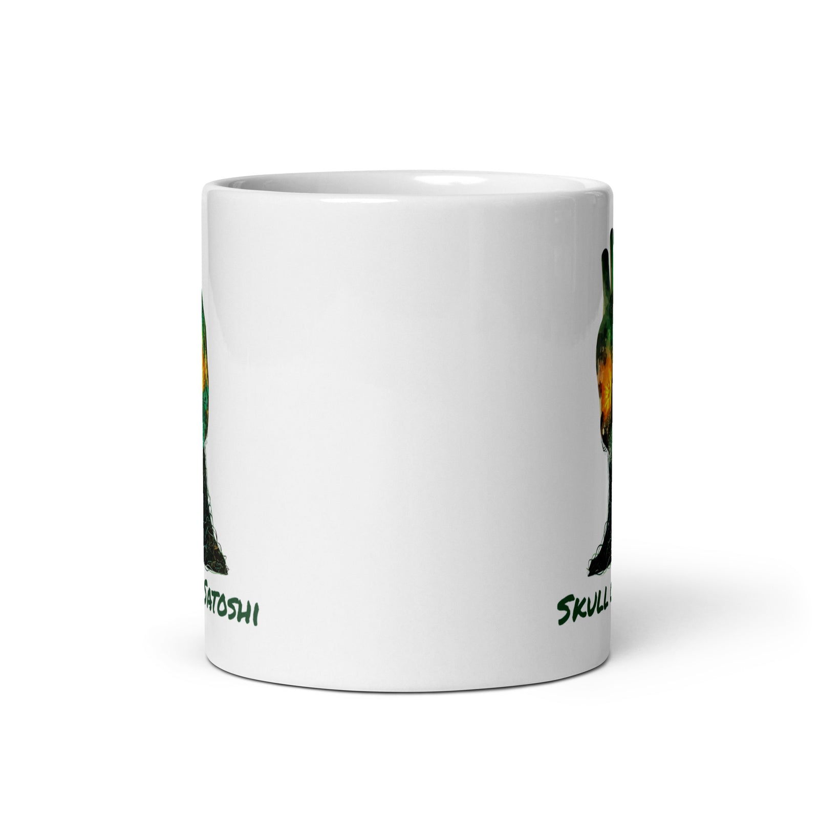 Skull of Satoshi White Glossy | Bitcoin Mug