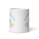 Satoshi Boat Club White Glossy Mug