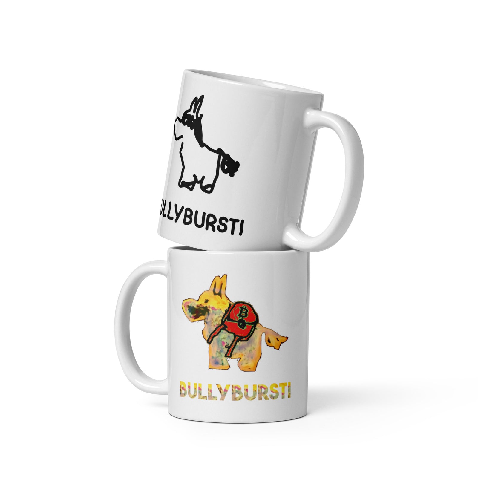 Bullybursti White Glossy | Bitcoin Mug