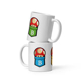 Super Bitcoin Toad White Glossy Mug