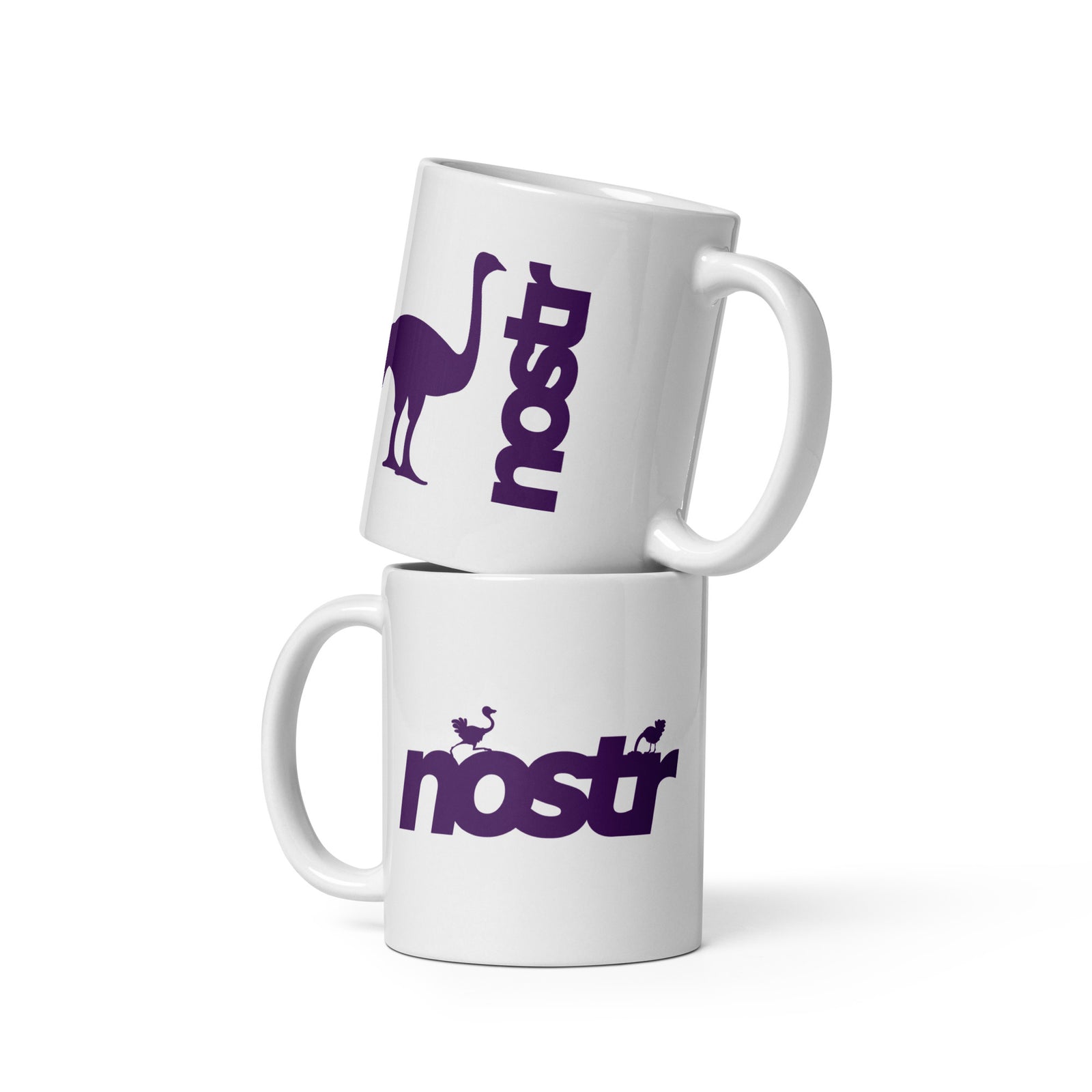 Nostr White Glossy | Bitcoin Mug