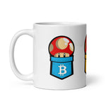 Super Bitcoin Toad White Glossy Mug