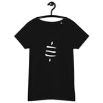 Bitcoin Satsymbol Vorne&Hinten Basic Bio-T-Shirt für Frauen