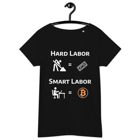 Bitcoin Hard Smart Labor Basic Bio-T-Shirt für Frauen