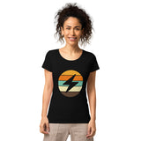 Bitcoin Lightning Retro Women's Basic Organic T-Shirt