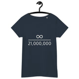 Infinity divided by 21 Mio Bitcoin Basic Bio-T-Shirt für Frauen