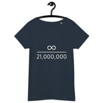 Infinity divided by 21 Mio Bitcoin Women’s Basic Organic T-Shirt