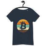 Bitcoin Retro Basic Bio-T-Shirt für Frauen