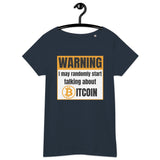 Bitcoin Warning Women’s Basic Organic T-Shirt