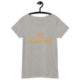 Infinity Divided by 21 Mio Bitcoin Basic Bio-T-Shirt für Frauen
