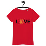Bitcoin LOVE Basic Bio-T-Shirt für Frauen