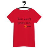 Bitcoin Print Basic Bio-T-Shirt für Frauen