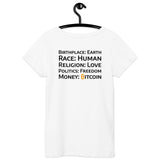 Bitcoin Money BACK Print Women’s Basic Organic T-Shirt