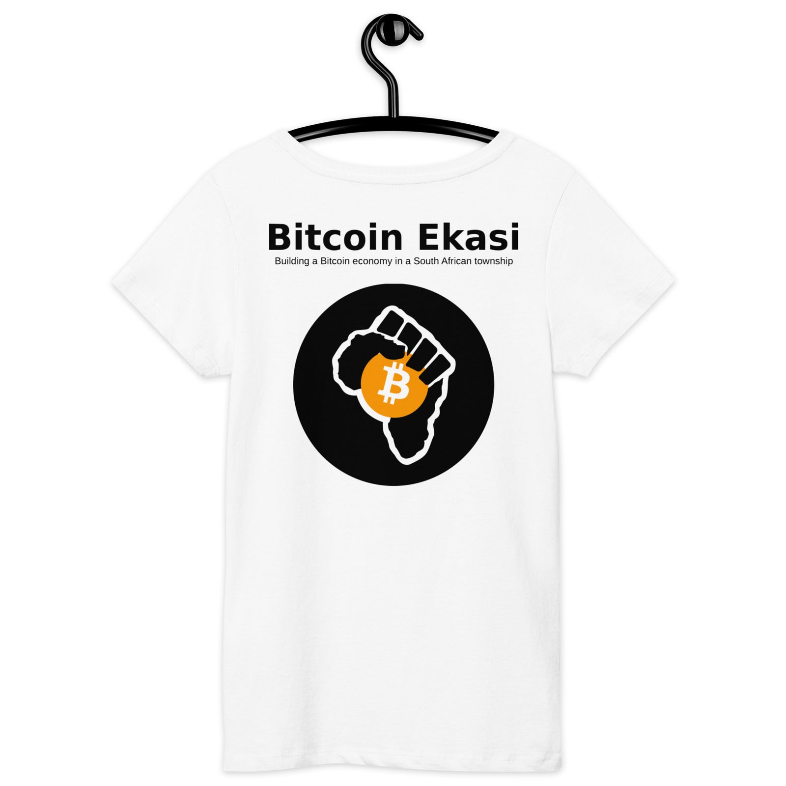 Bitcoin Ekasi Back & Front Women’s Basic Organic T-Shirt