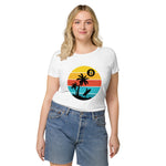 Bitcoin Retro Surfing Women’s Basic Organic T-Shirt