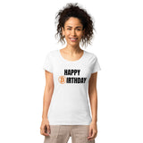 Happy Birthday Bitcoin Basic Bio-T-Shirt für Frauen