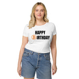 Happy Birthday Bitcoin Women’s Basic Organic T-Shirt