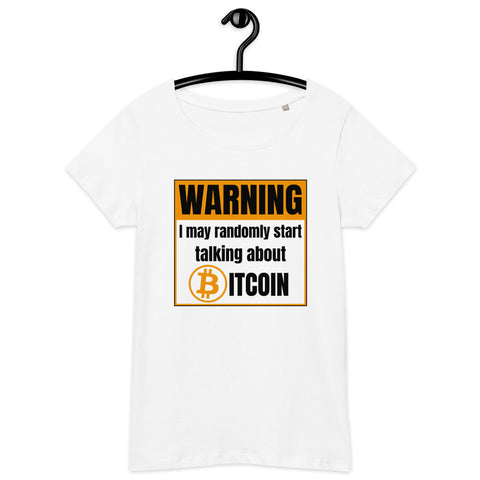 Bitcoin Warning Basic Bio-T-Shirt für Frauen