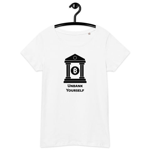 Bitcoin Unbank Yourself Basic Bio-T-Shirt für Frauen