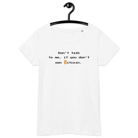 Bitcoin Talk Basic Bio-T-Shirt für Frauen