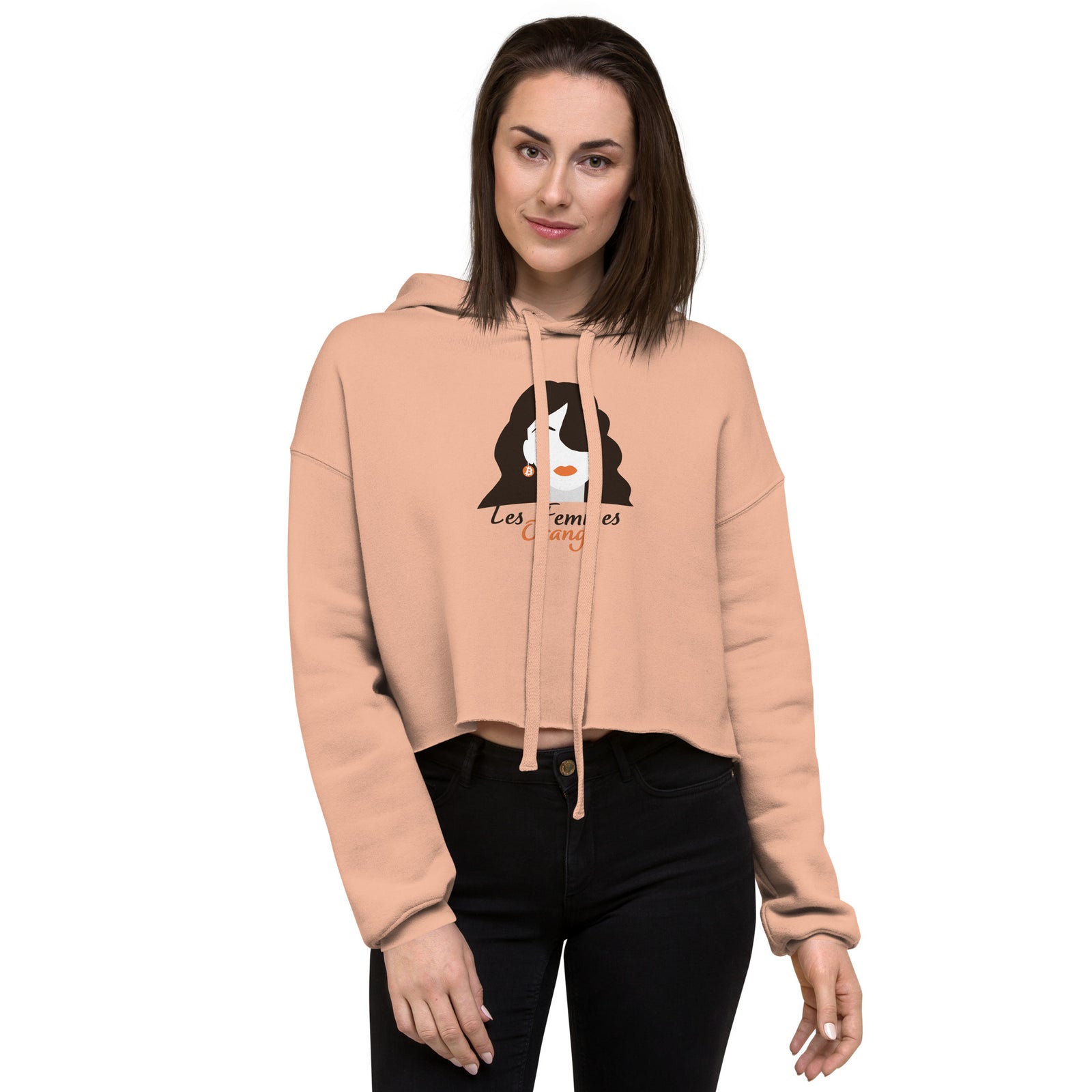 Les Femmes Orange Cropped | Bitcoin Hoodie
