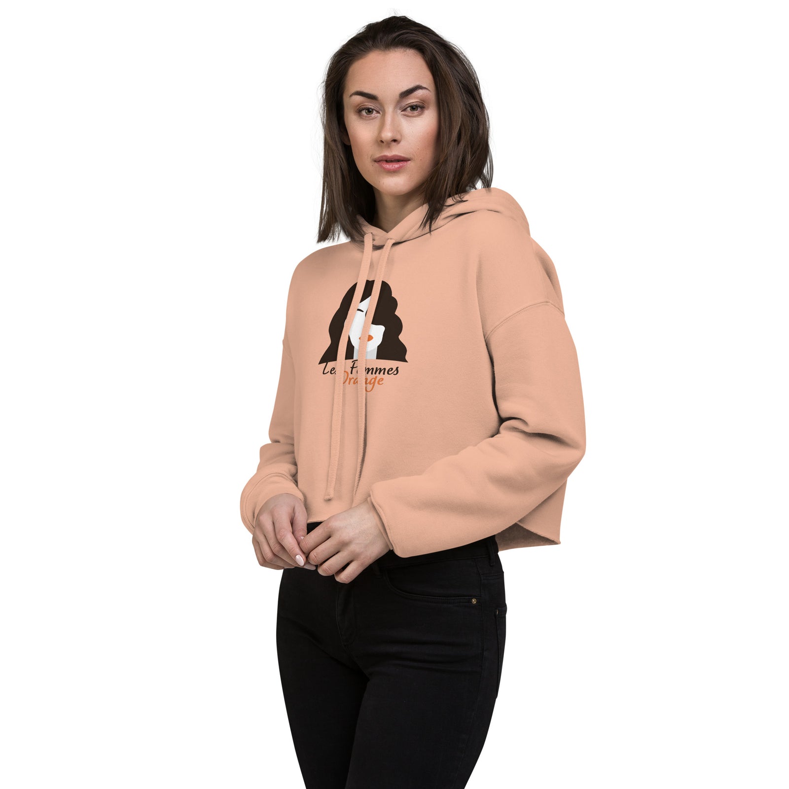 Les Femmes Orange Cropped | Bitcoin Hoodie