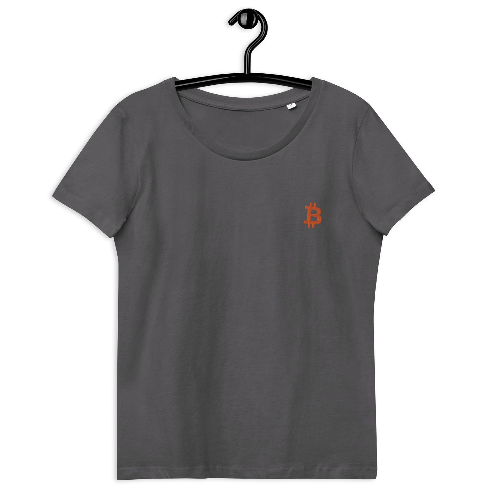 Bitcoin Embroidered Women's Organic Cotton T-Shirt