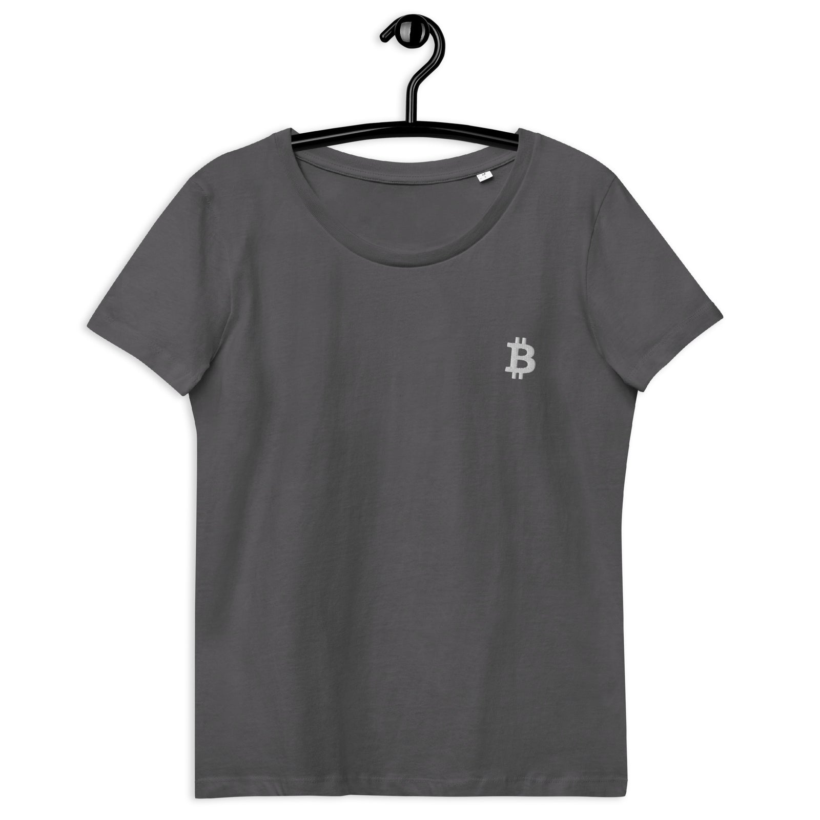 Bitcoin Embroidered Women's Organic Cotton T-Shirt