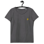 Lightning Embroidered Women's Organic Cotton T-Shirt