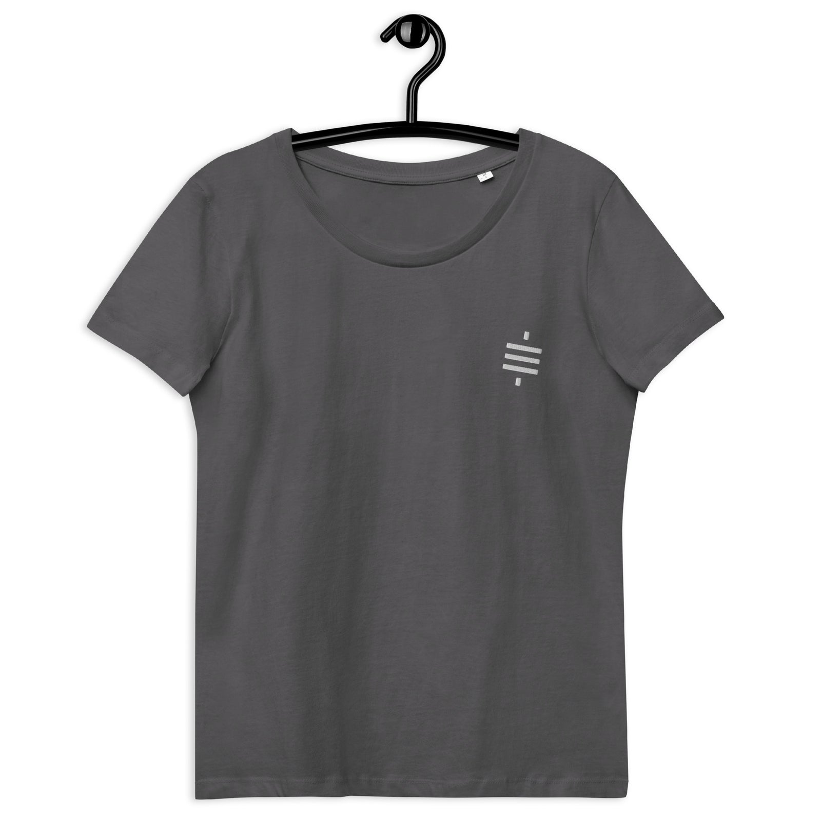 Satsymbol Embroidered Women's Organic Cotton | Bitcoin T-Shirt