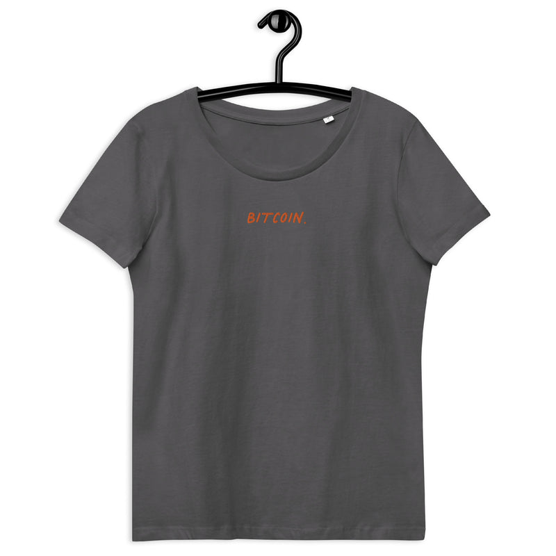 Bitcoin. Embroidered Women's Organic Cotton T-Shirt