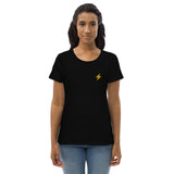 Lightning Embroidered Women's Organic Cotton T-Shirt
