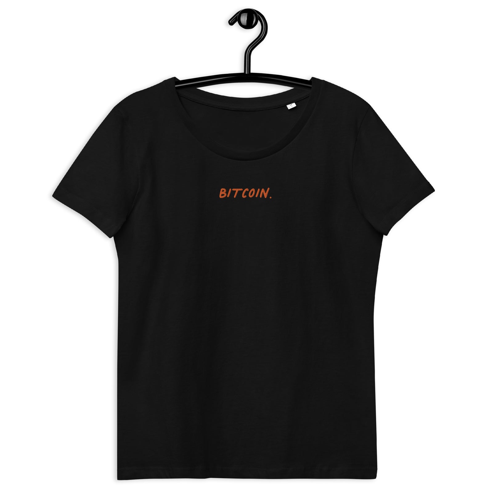 Bitcoin. Embroidered Women's Organic Cotton T-Shirt