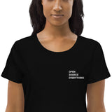 Open Source Everything Embroidered Women's Organic Cotton T-Shirt