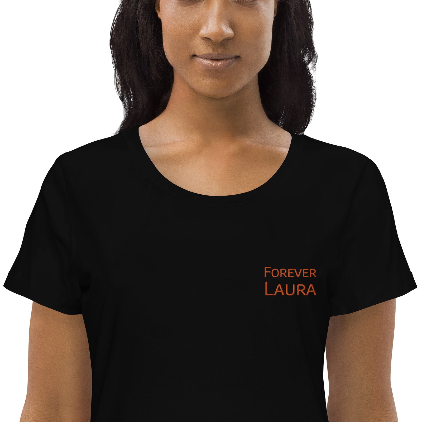 Forever Laura Embroidered Women's Organic Cotton | Bitcoin T-Shirt