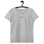 Bitcoin. Embroidered Women's Organic Cotton T-Shirt