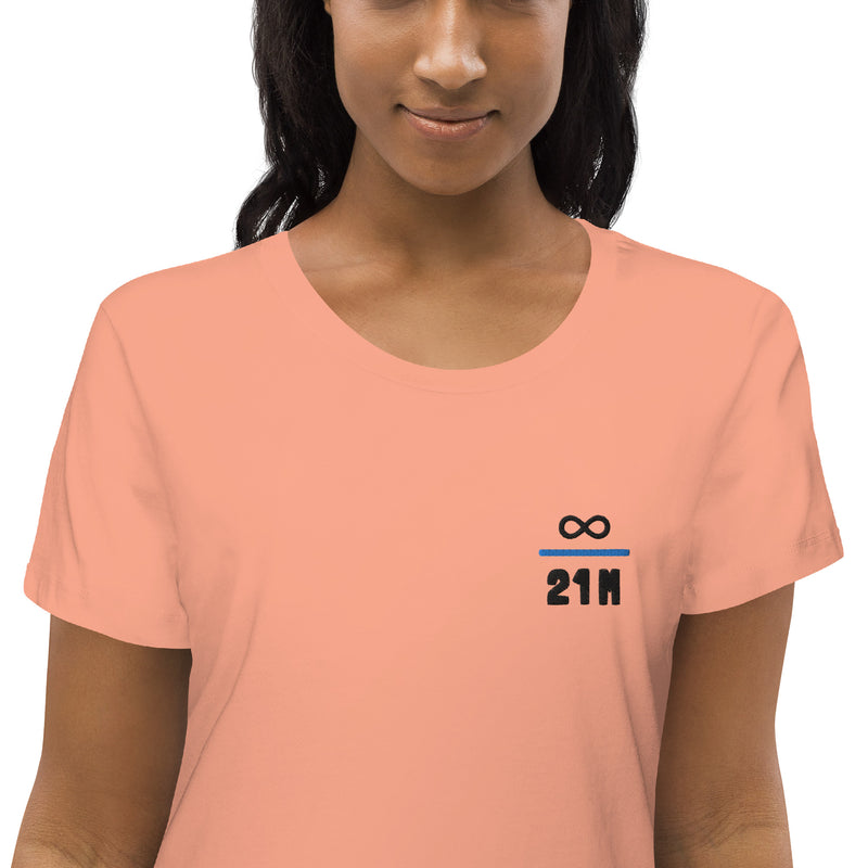 Infinity Divided by 21 Mio Knut Svanholm Embroidered Women's Organic Cotton | Bitcoin T-Shirt