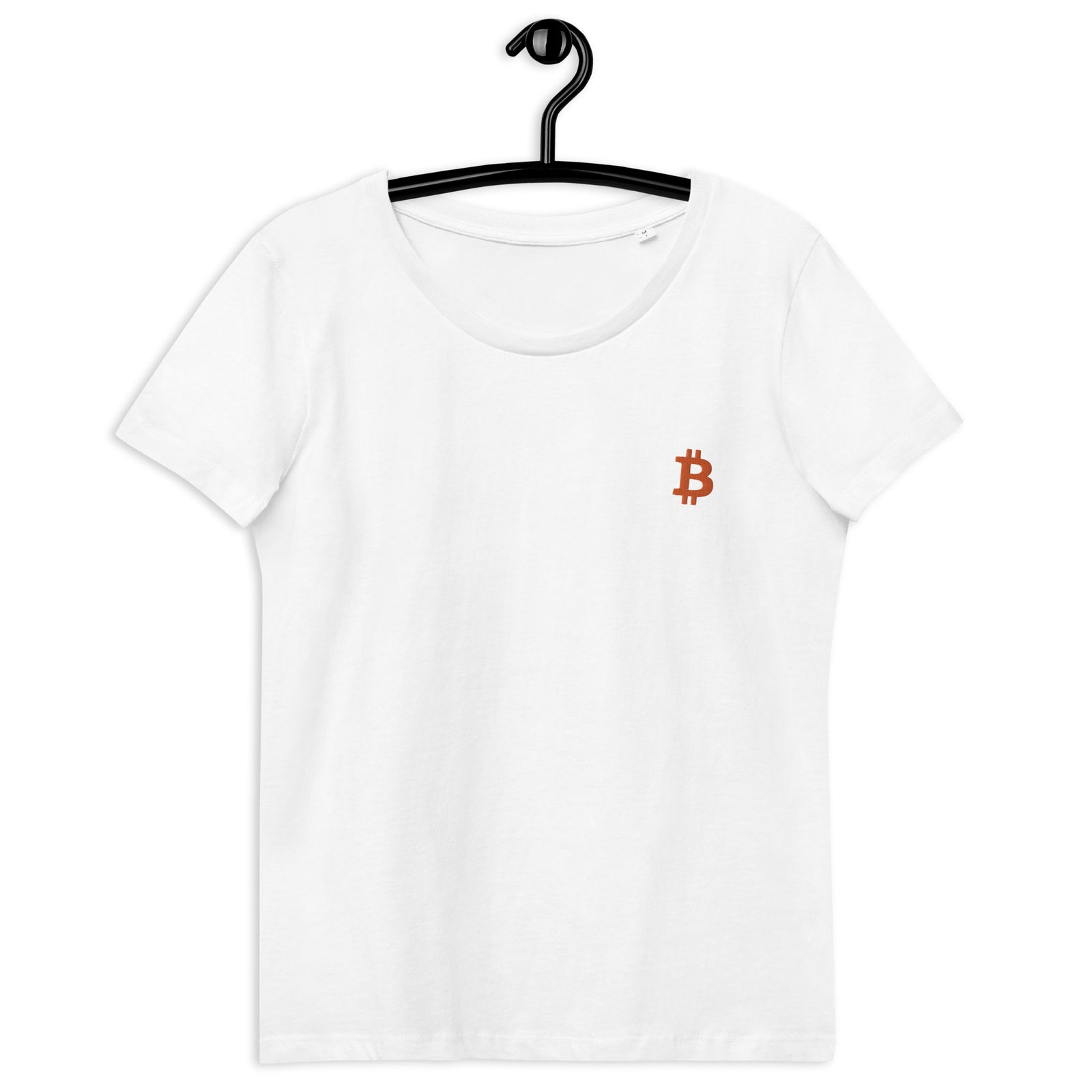 Bitcoin Embroidered Women's Organic Cotton T-Shirt