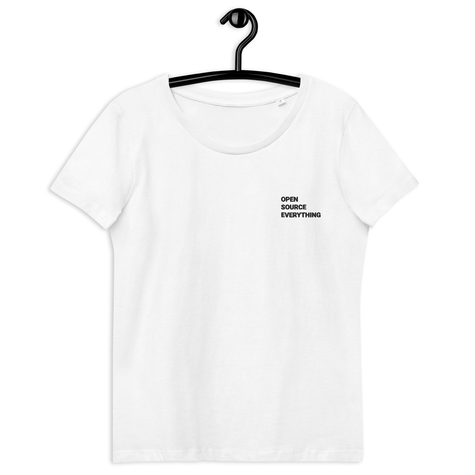 Open Source Everything Embroidered Women's Organic Cotton | Bitcoin T-Shirt
