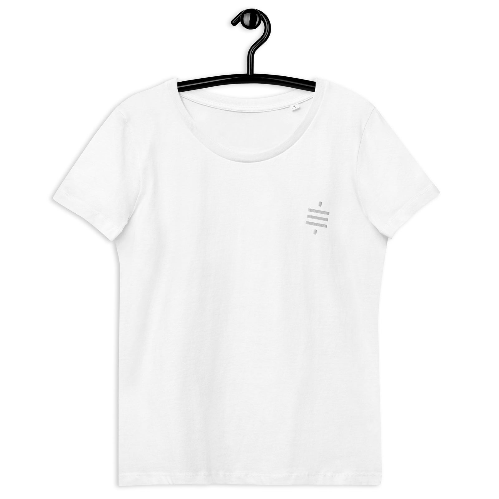 Satsymbol Embroidered Women's Organic Cotton | Bitcoin T-Shirt