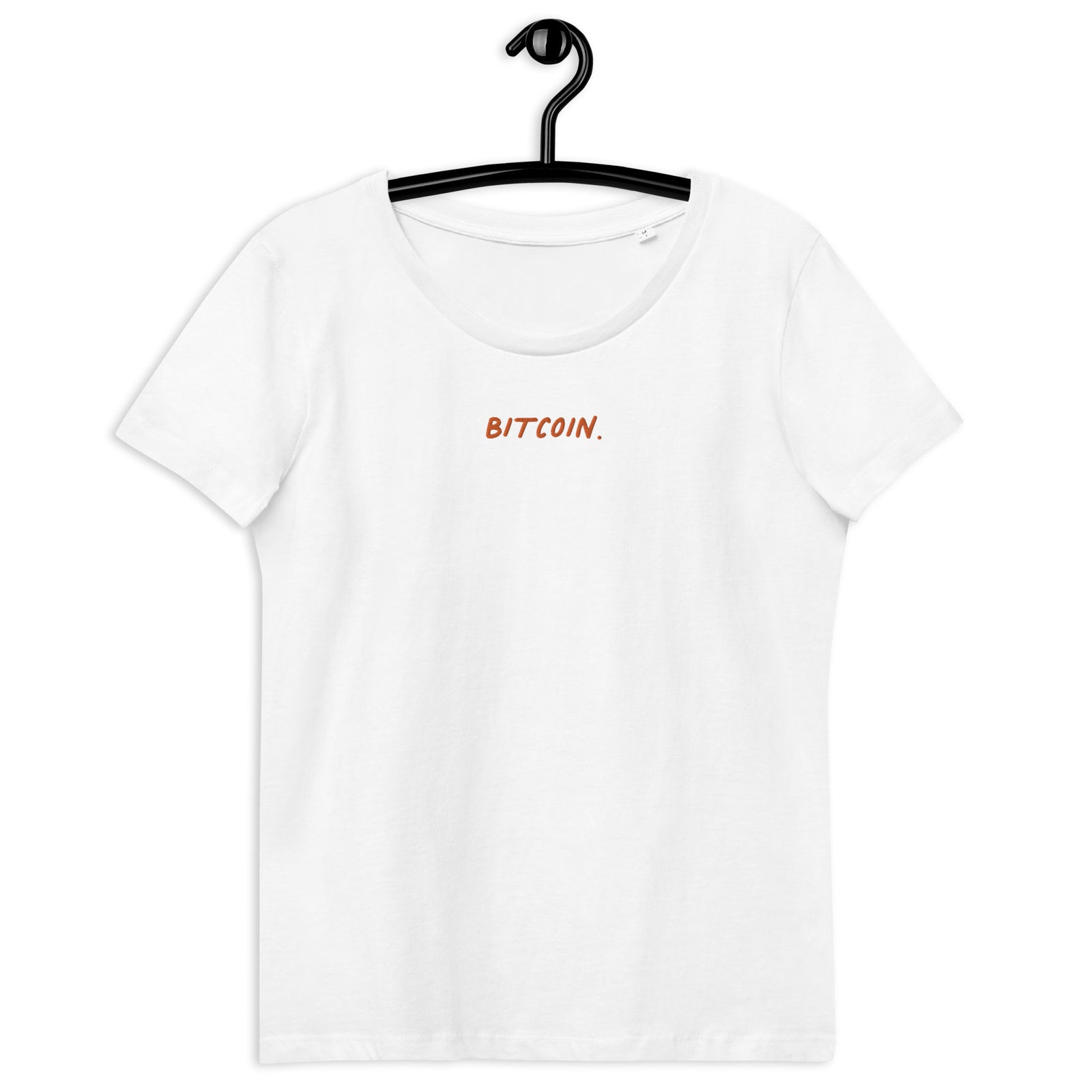 Bitcoin. Embroidered Women's Organic Cotton T-Shirt